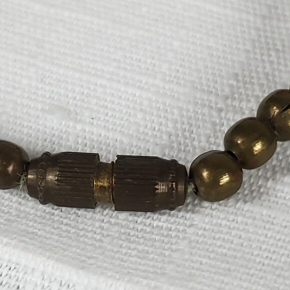 Vintage Unique Brass Metal Large Ornate Beading Necklace - Picture 11 of 14